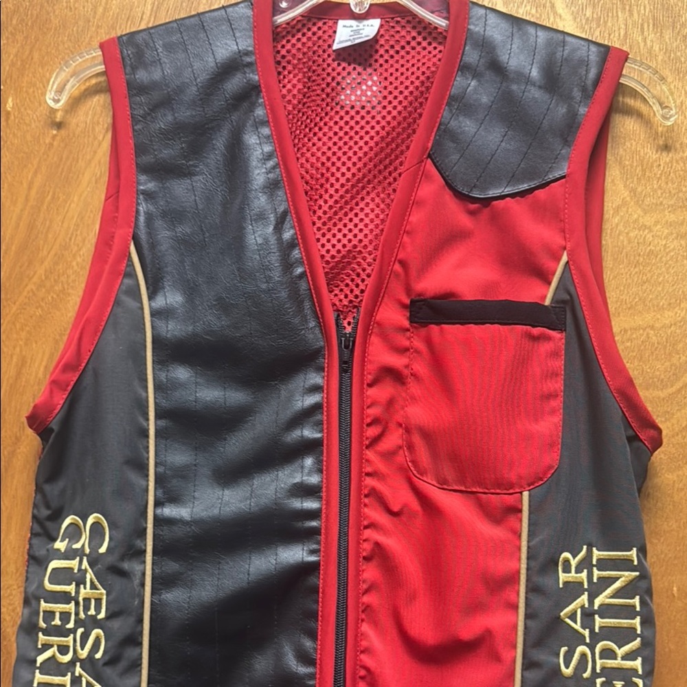 Caesar Guerini Red and Black Shooting Vest - Picture 2 of 7